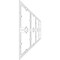 Ekena Millwork Set of Four Panels for 94 1/2"W x 32 1/4"H Fleming Fretwork Wainscot Wall Paneling WPKP16X01X47FMG - alternate 4